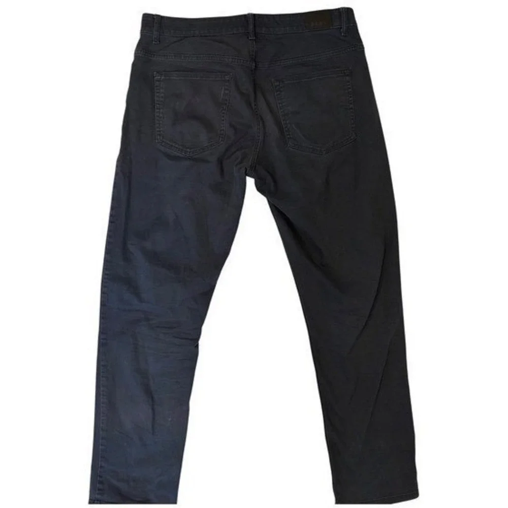 DKNY Mens Slim Straight Pants Dark Navy Blue Stretch Cotton W34 L30‎